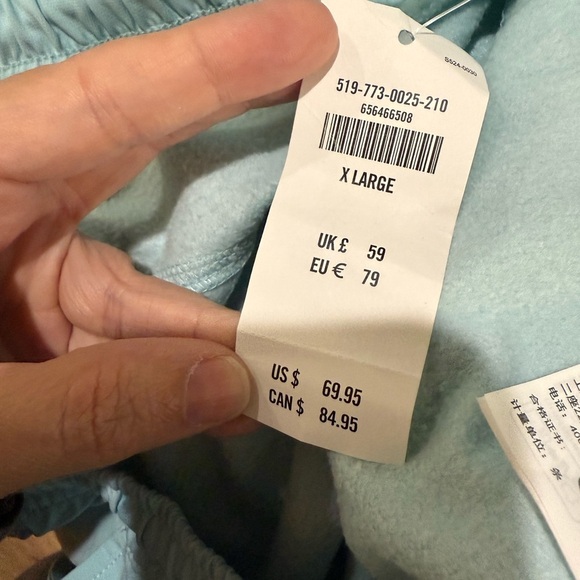 Gilly Hicks NWT Recharge Cargo Pants fleece lined drawstring hems pockets XL - Picture 13 of 14